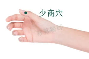 香港中醫治療喉嚨痛常用穴位圖 少商穴